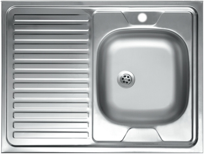 Мойка кухонная 60*80 чаша справа 0,6мм (без сифона) Vladiks L-401