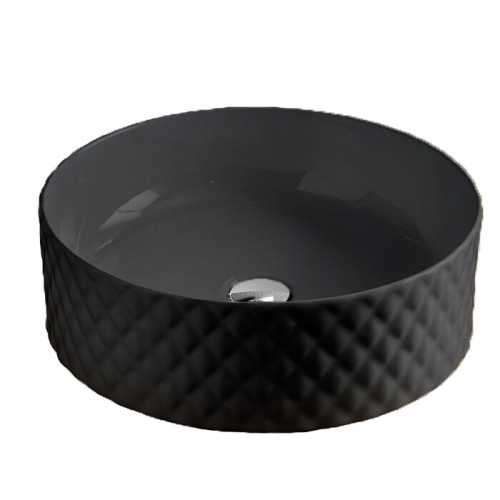 Раковина Раковина Artceram Rombo 440*440*145 отверстия для смесителя-отсутствуют Matt Black