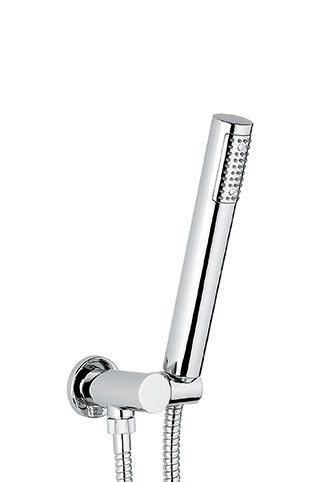 Emmevi, набор ручного душа 154: шланг 150см. из латуни (C02706А), однорежимная лейка, цвет черный матовый