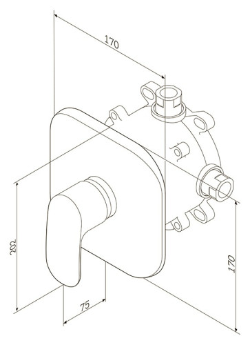 Смеситель для душа AM PM Sensation F3075000