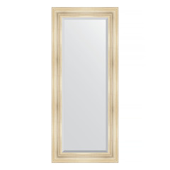 Зеркало настенное с фацетом EVOFORM в багетной раме травленое серебро, 64х149 см, BY 3549