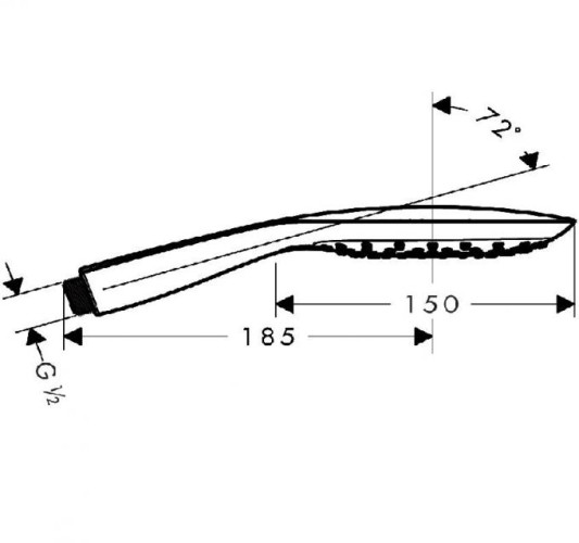 Ручной душ Hansgrohe Raindance Select E 150 3jet, белый/хром (26550400)