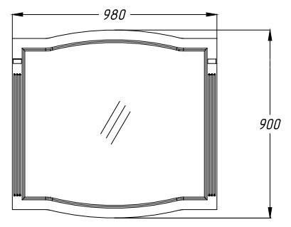 Зеркало Opadiris Лаура 100