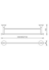 Полотенцедержатель двойной Corposo 081406 Cr