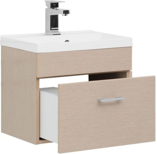 Тумба с раковиной Aquanet Нота NEW 50 светлый дуб