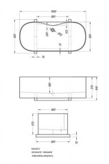 Ванна из искусственного камня Kolpa San Soave FS 180x80