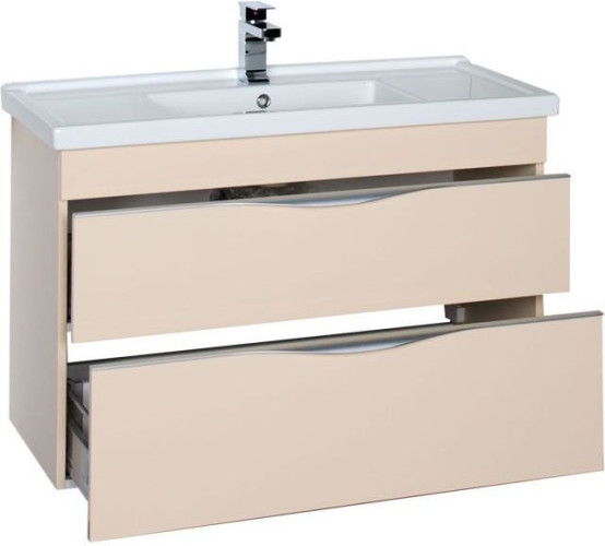 Тумба с раковиной Aquanet Эвора 100 бежевый
