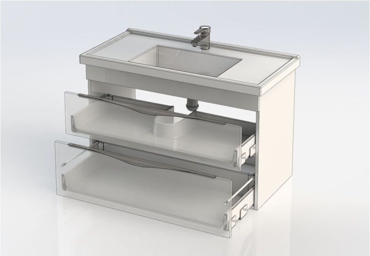 Тумба с раковиной Aquanet Эвора 100 бежевый