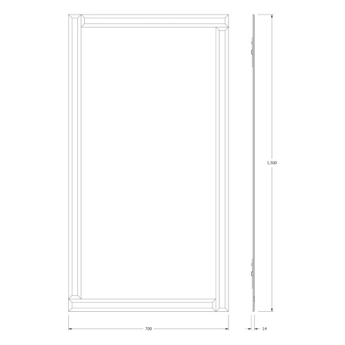 Зеркало настенное c зеркальным обрамлением Style EVOFORM 70х130 см, BY 0812