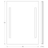 Зеркало настенное с 2-мя встроенными LED-светильниками Ledline EVOFORM 55x75 см, BY 2114