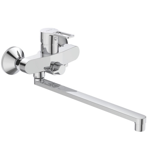 BA400AA VIDIMA HYPE Настенный смеситель для ванны/душа с керамическим переключателем, с длинным изливом 320 мм, керамический картридж 35 мм