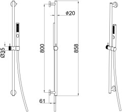 Душевой гарнитур Allen Brau Priority 5.31010-31
