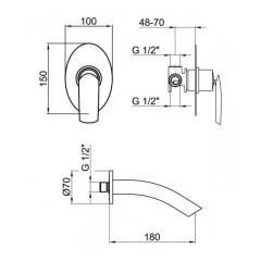 Смеситель для раковины Webert Aria AI830606015, хром
