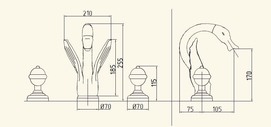 Смеситель для раковины Migliore Luxor 23085