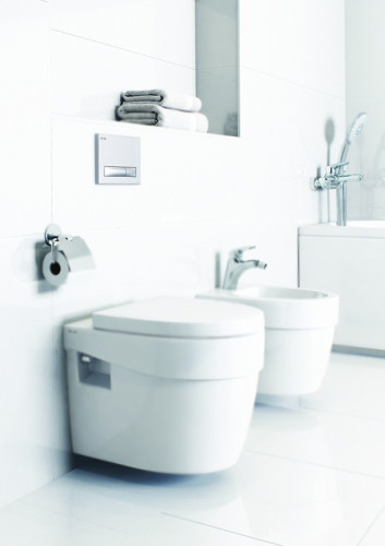 Комплект унитаза AM PM Bliss L C531738SC c инсталляцией I012702 и клавишей I014101