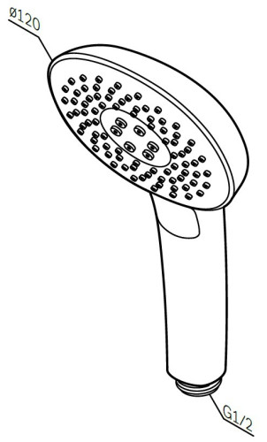 Ручной душ AM PM Spirit V2.0 F0270A000 круглый