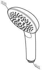 Ручной душ AM PM Spirit V2.0 F0270A000 круглый