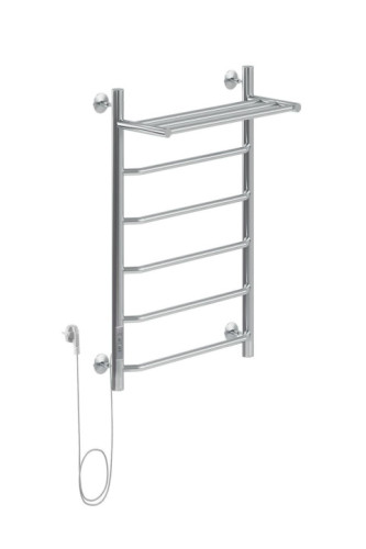 Полотенцесушитель электрический Aquanet Fiona 80х50 Тэн слева, с полкой