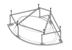 Каркас для ванны Santek КАННЫ 150х150 (1.WH11.2.432)