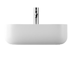 Alice Unica, накладная прямоугольная раковина с закругленными краями 50x37x16h см, цвет черный матовый