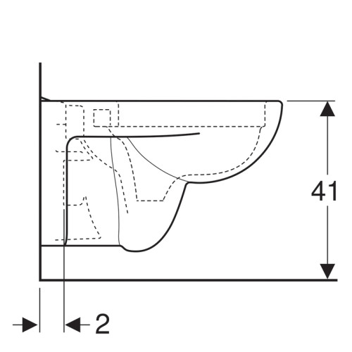 Унитаз подвесной безободковый RENOVA PLAN, квадратный, 540 мм, белый (202170000)