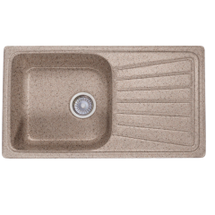 Кухонная мойка Formastone Fosto  КМ 81-46, прямоугольная с крылом, песочный пляж