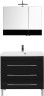 Комплект мебели для ванной Aquanet Верона NEW 90 черный (напольный 3 ящика)