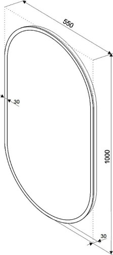 Зеркало Бриклаер Вега 55 4627125415616 с подсветкой с сенсорным выключателем