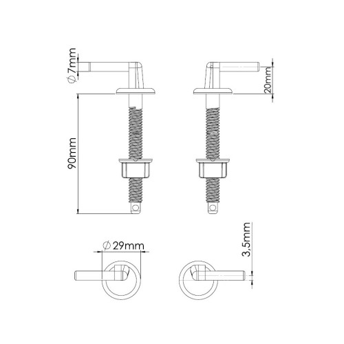 Крепление для крышки унитаза Nova NV7026