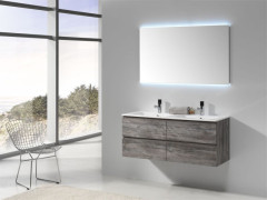 IBX YASMIN, тумба 120 см под двойную раковину, 4 ящика, цвет белый глянцевый лак