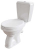 Унитаз-компакт EKOKERAMA CLASSICO 375х630х750 косой выпуск, сиденье полипропилен, белый (0401)