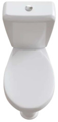 Унитаз-компакт EKOKERAMA CLASSICO 375х630х750 косой выпуск, сиденье полипропилен, белый (0401)