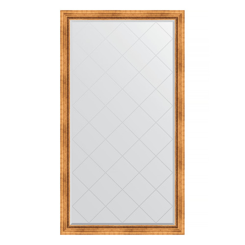 Зеркало напольное с гравировкой  EVOFORM  в багетной раме римское золото, 111х201 см, BY 6357