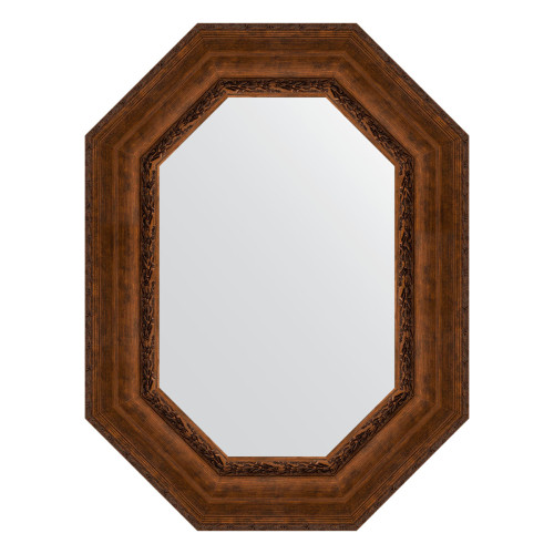 Зеркало настенное Polygon EVOFORM в багетной раме состаренная бронза с орнаментом, 62х82 см, BY 7265