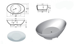 Ванна из искусственного камня Kolpa San Tristan FS 196x117