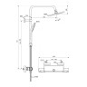 Душевая колонна Ideal Standard Ceratherm T50, в комплекте с термостатическим смесителем для душа, с полочкой (A7230AA)