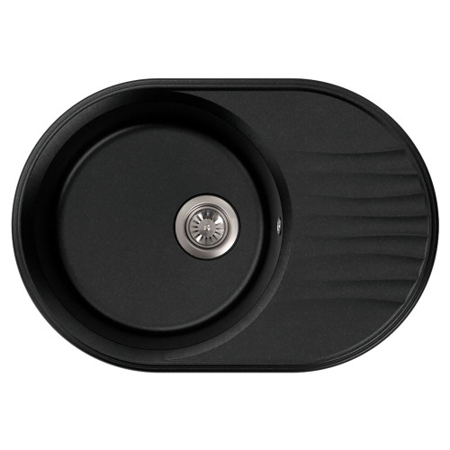 Кухонная мойка Formastone FostoGran FG Фортуна, овальная с крылом, антрацит