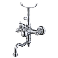 ADRIA-Uno METAL смеситель для ванной с кронштейном для ручн.душа (хром) Caprigo 02M-511-crm