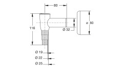 Сифон для стиральной и посудомоечной машины BONOMINI (3530CR32K7WZ)