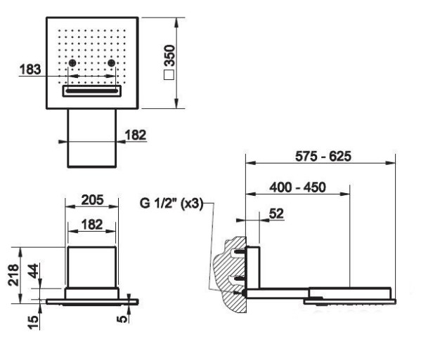 Верхний душ Gessi Minimali 32842.238