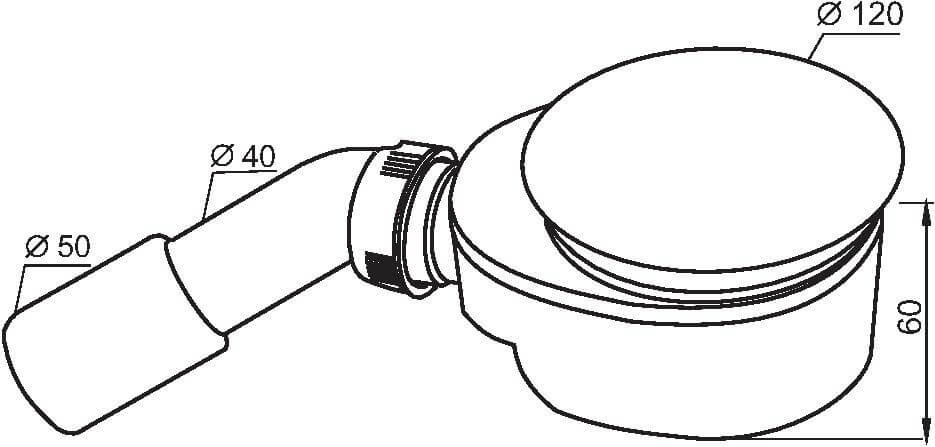 Сифон для душевого поддона SantecPro d90 (AA417)