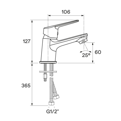 Смеситель Santek Венга для раковины, хром (WH5A02003C001)
