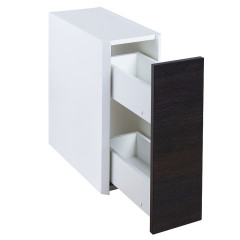 Тумба под раковину AQUATON Брук 80 подвесная с двумя ящиками, дуб темный (1A202001BCDF0)