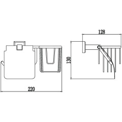 Держатель для туалетной бумаги и освежителя Savol S-L09551 хром