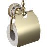 Держатель для туалетной бумаги с крышкой Savol S-06851B золото