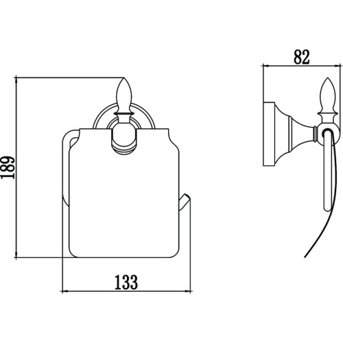 Держатель для туалетной бумаги с крышкой Savol S-06851B золото