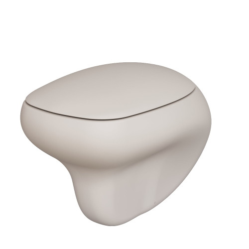 Унитаз Diamond 123T20401R (530*405*375) МАТОВЫЙ БЕЖЕВЫЙ подвесной БЕЗОБОДКОВЫЙ