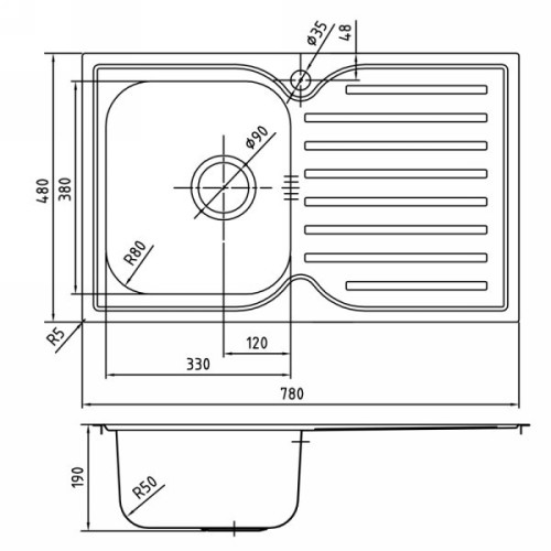 Кухонная мойка Iddis Strit STR78PLi77