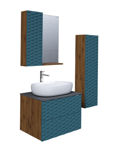 Тумба подвесная Grossman АЛЬБА-65 см с 2-я ящ. веллингтон/бриз (ум.GR-3016)