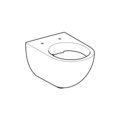 Унитаз ACANTO подвесной, безободковый, 510 мм, белый (500.600.01.2)